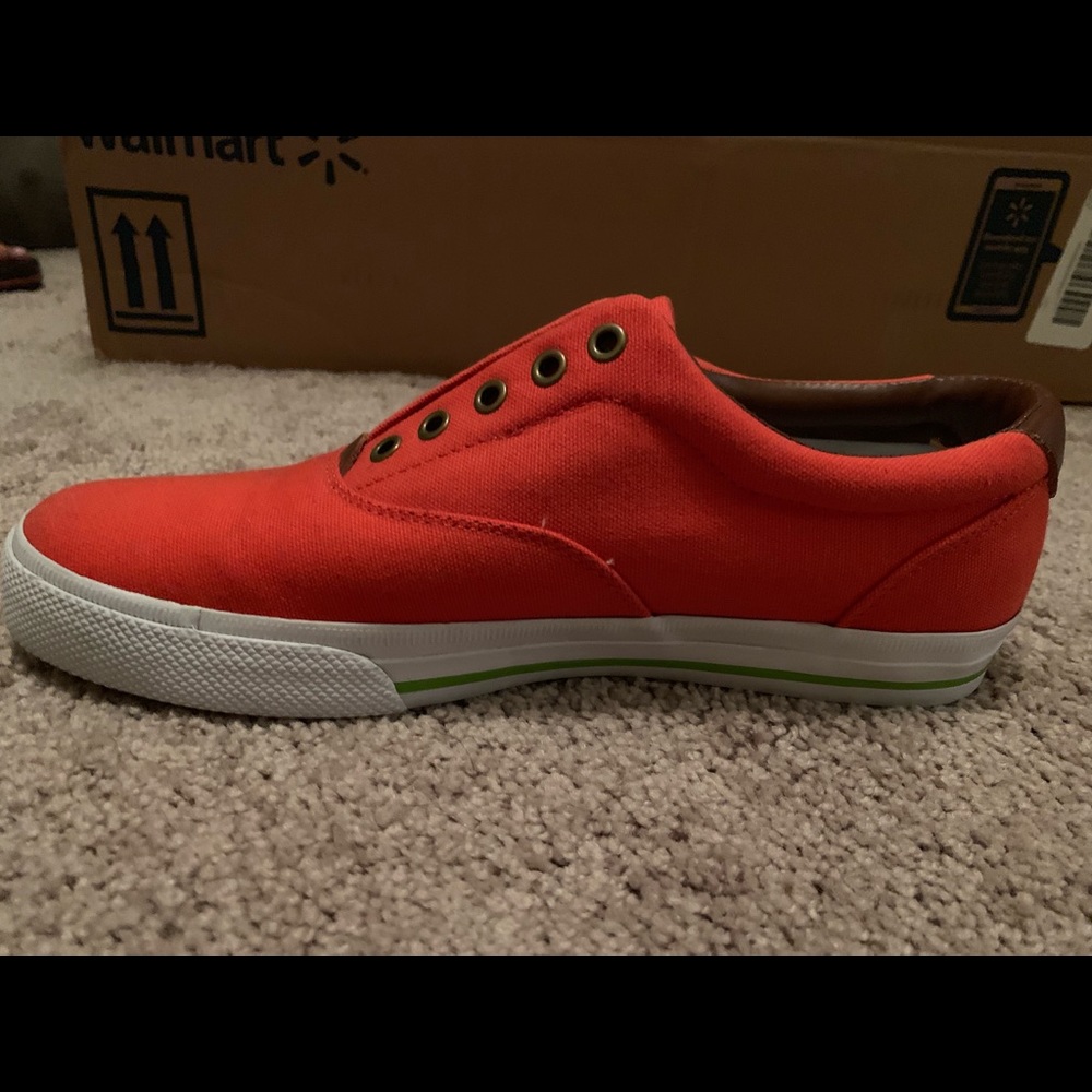 Men’s Polo sneakers orange. Great condition 9.5